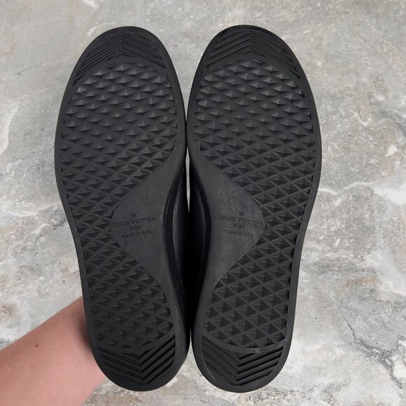 Louis Vuitton Luxembourg Sneaker Embroidered Black Leather 7 LV or 8 US 41 EUR - Picture 9 of 12